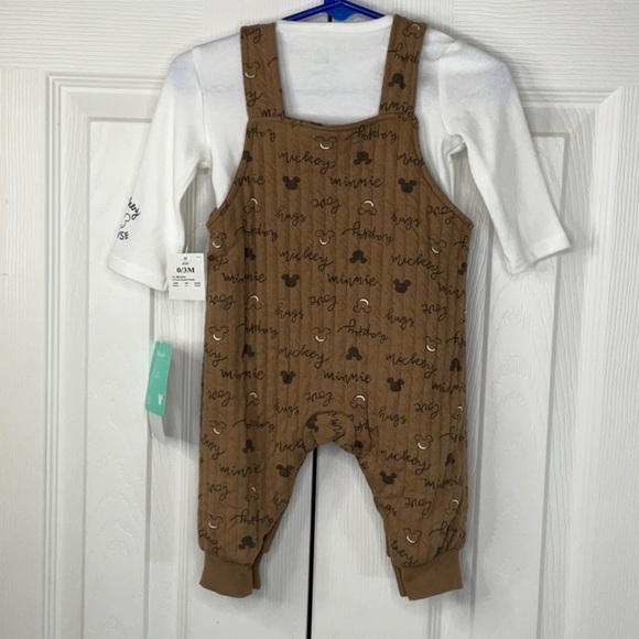 Disney Baby Mickey Mouse Quilted Overall 2 Piece Set Various Sizes - Picture 4 of 11